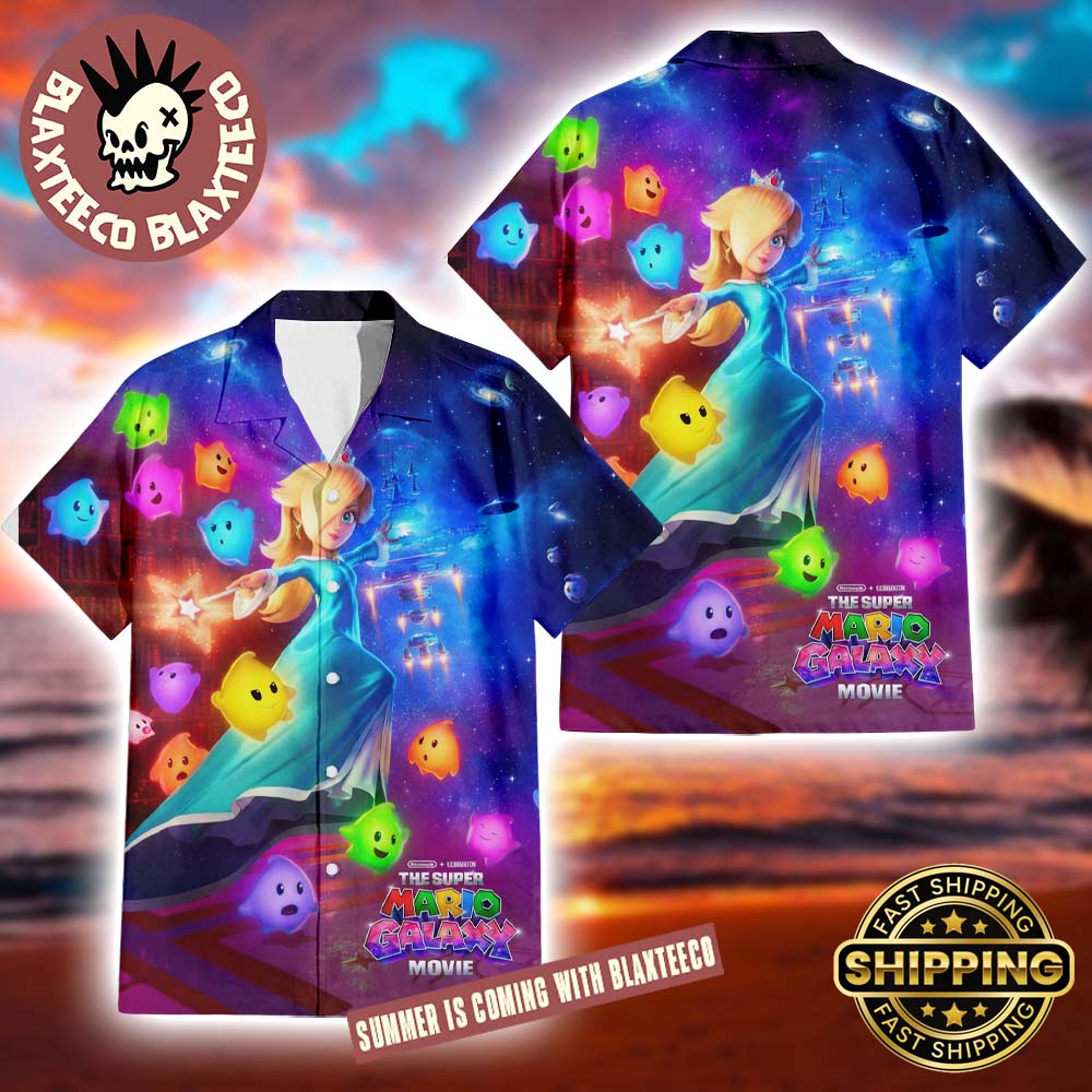 The Super Mario Galaxy Movie Rosalina Character Poster In Theaters On April 1 2026 Summer Hawaiian Shirt