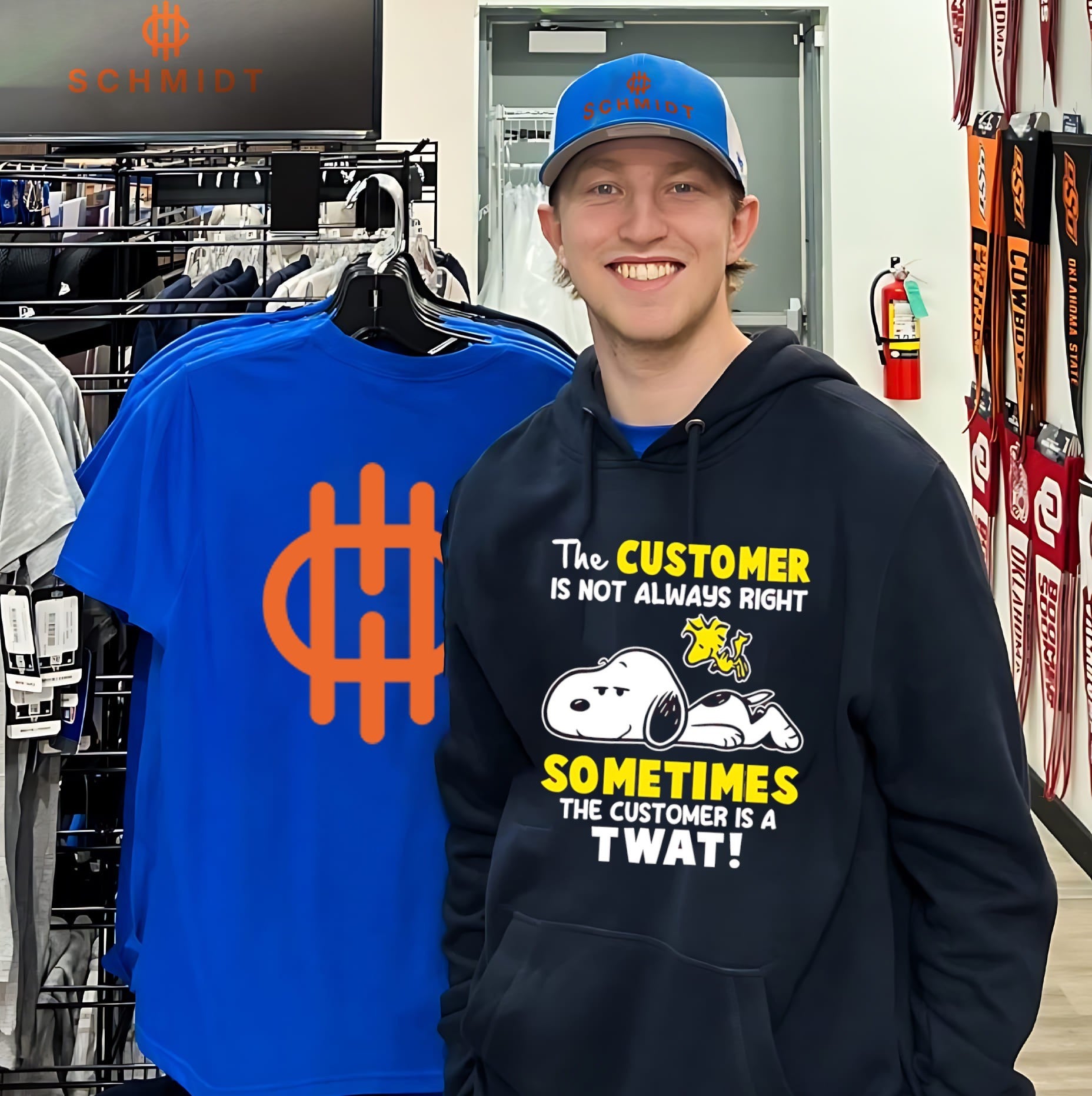 The customer is not always right sometimes the customer is a twat Snoopy shirt