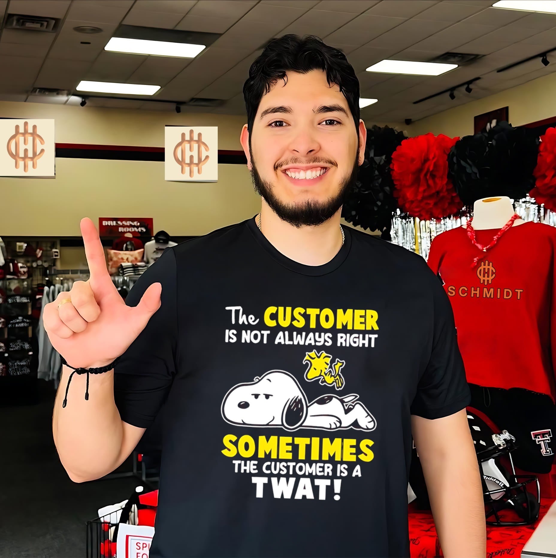 The customer is not always right sometimes the customer is a twat Snoopy shirt