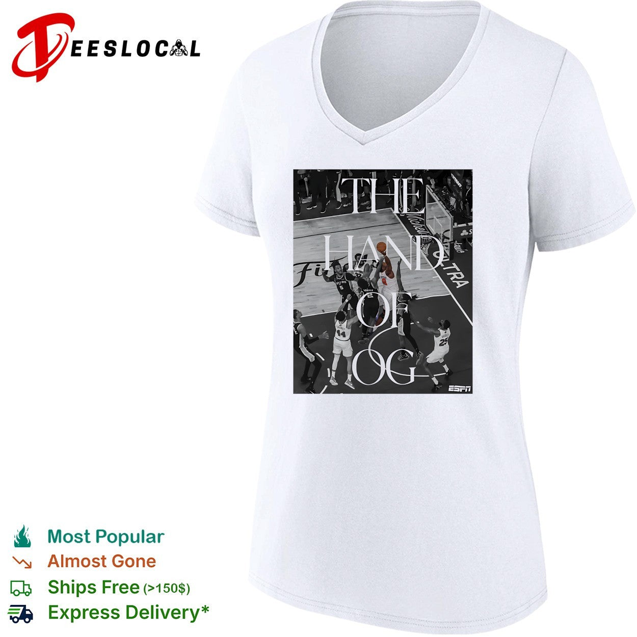 The hand of OG ESPN basketball poster shirt