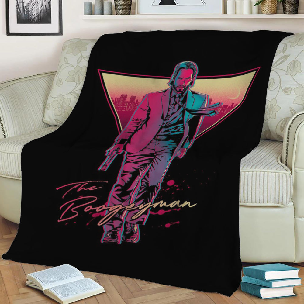 The Boogeyman John Wick Fleece Throw Blanket
