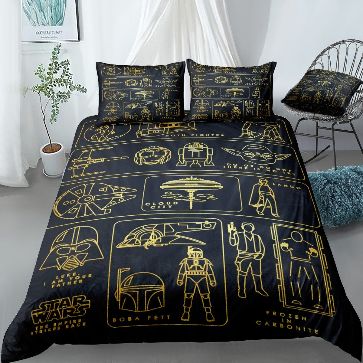The Empire Strikes Back Path Bedding Set (Duvet Cover & Pillow Shams)