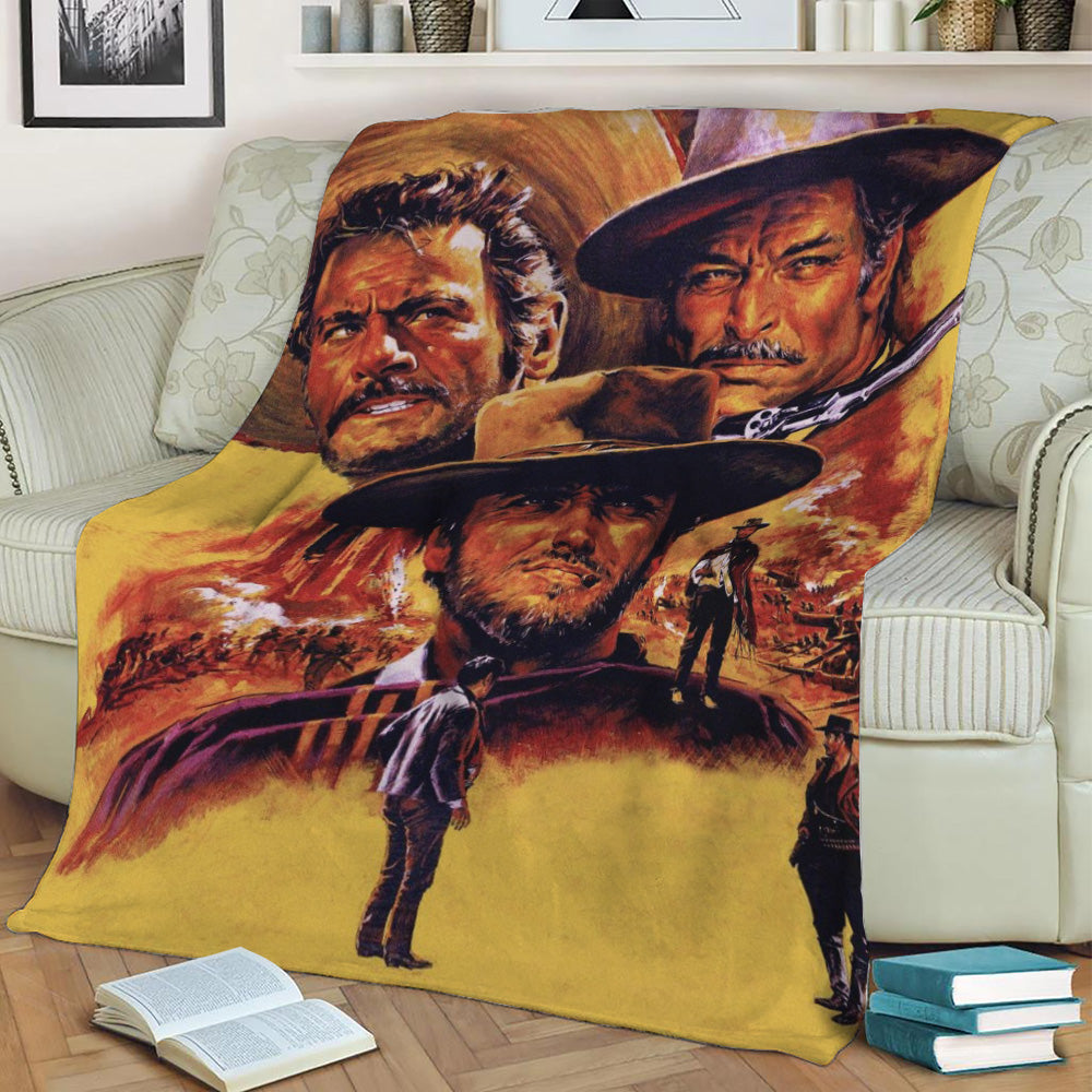 The Good The Bad The Ugly Fleece Throw Blanket
