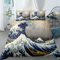 The Great Wave Off Kanagaw Bedding Set (Duvet Cover & Pillow Shams)