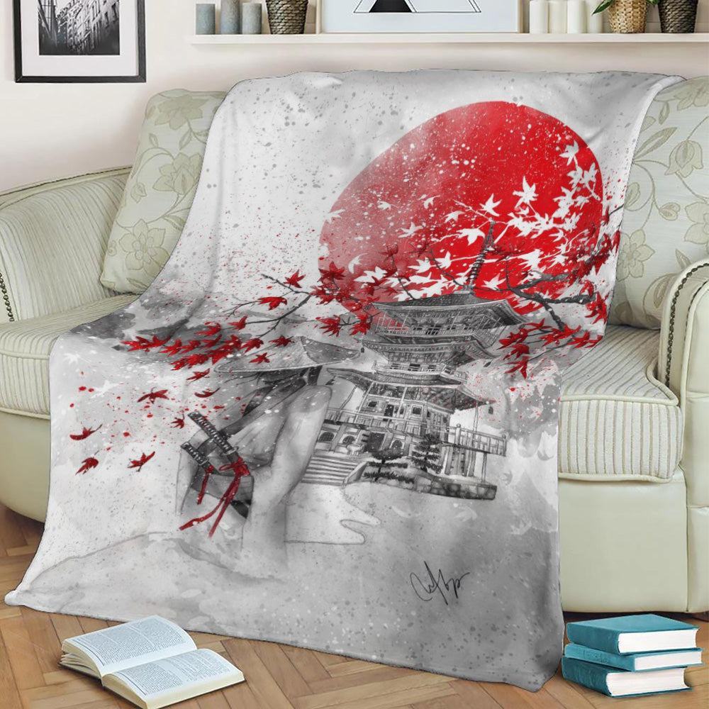 The Warrior Paththese days my inmost thoughts recallan … Fleece Throw Blanket