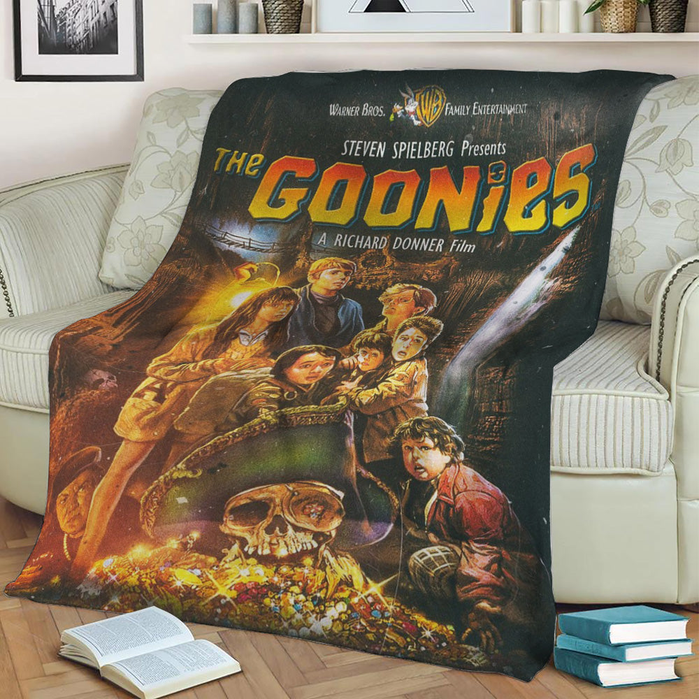 The goonies movie poster Fleece Throw Blanket