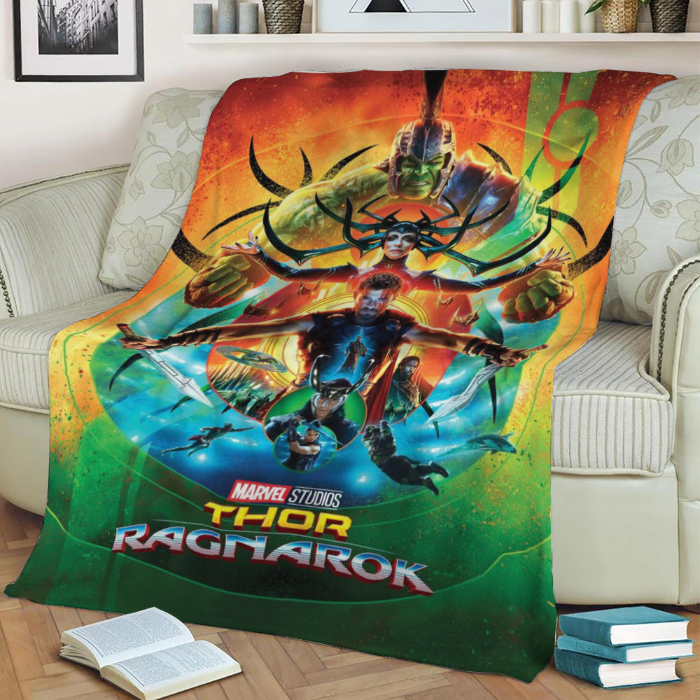 Thor Ragnarok Poster Fleece Throw Blanket