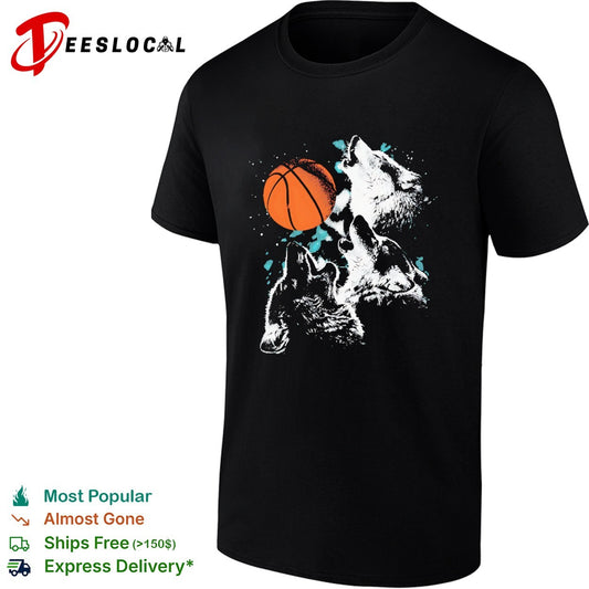 Three Wolves Howling at a Basketball NBA Minnesota Timberwolves shirt