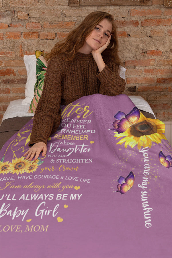 To My Daughter Fleece Blanket