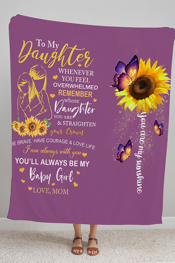 To My Daughter Fleece Blanket