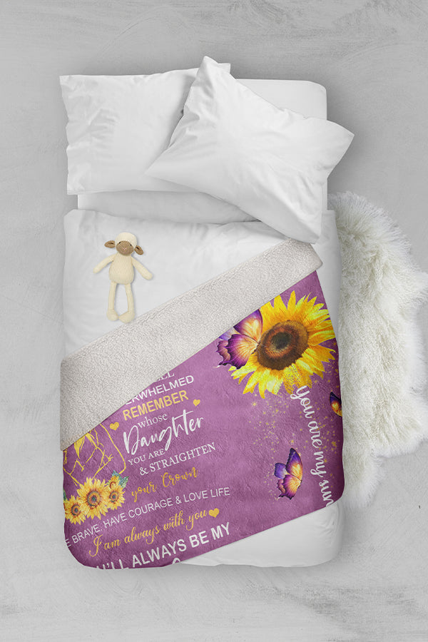 To My Daughter Fleece Blanket