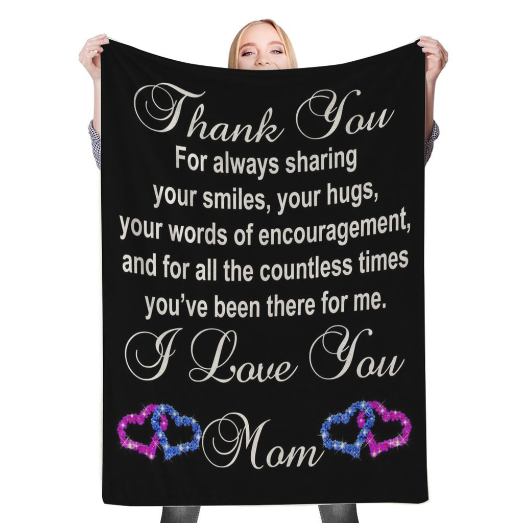 To Mom I Love You Fleece Throw Blanket
