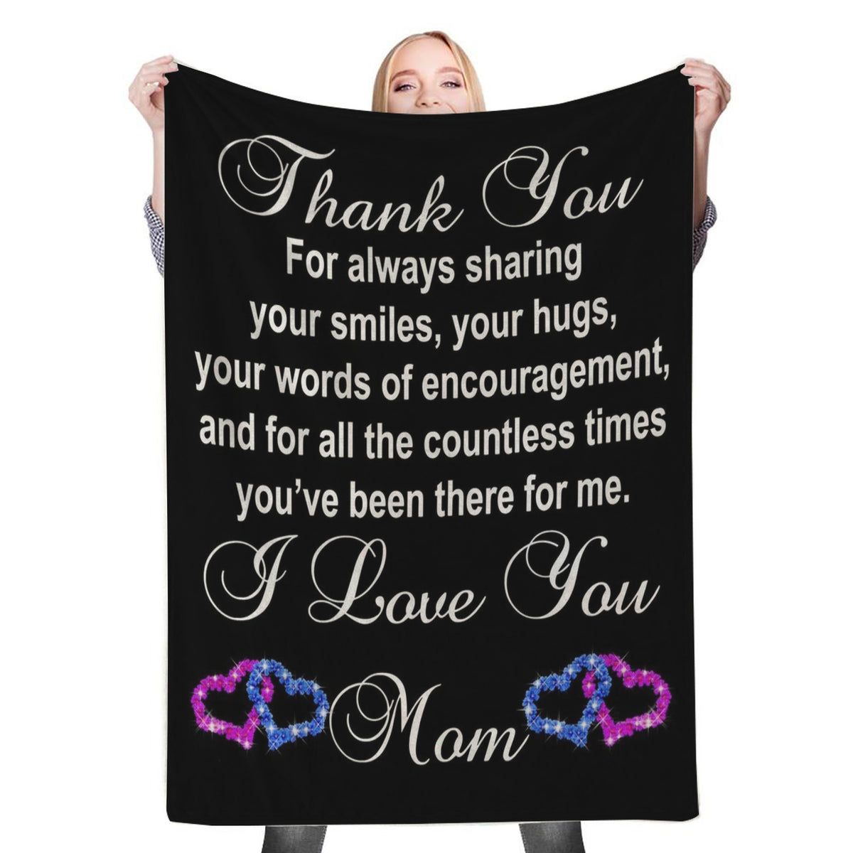 To Mom I Love You Fleece Throw Blanket
