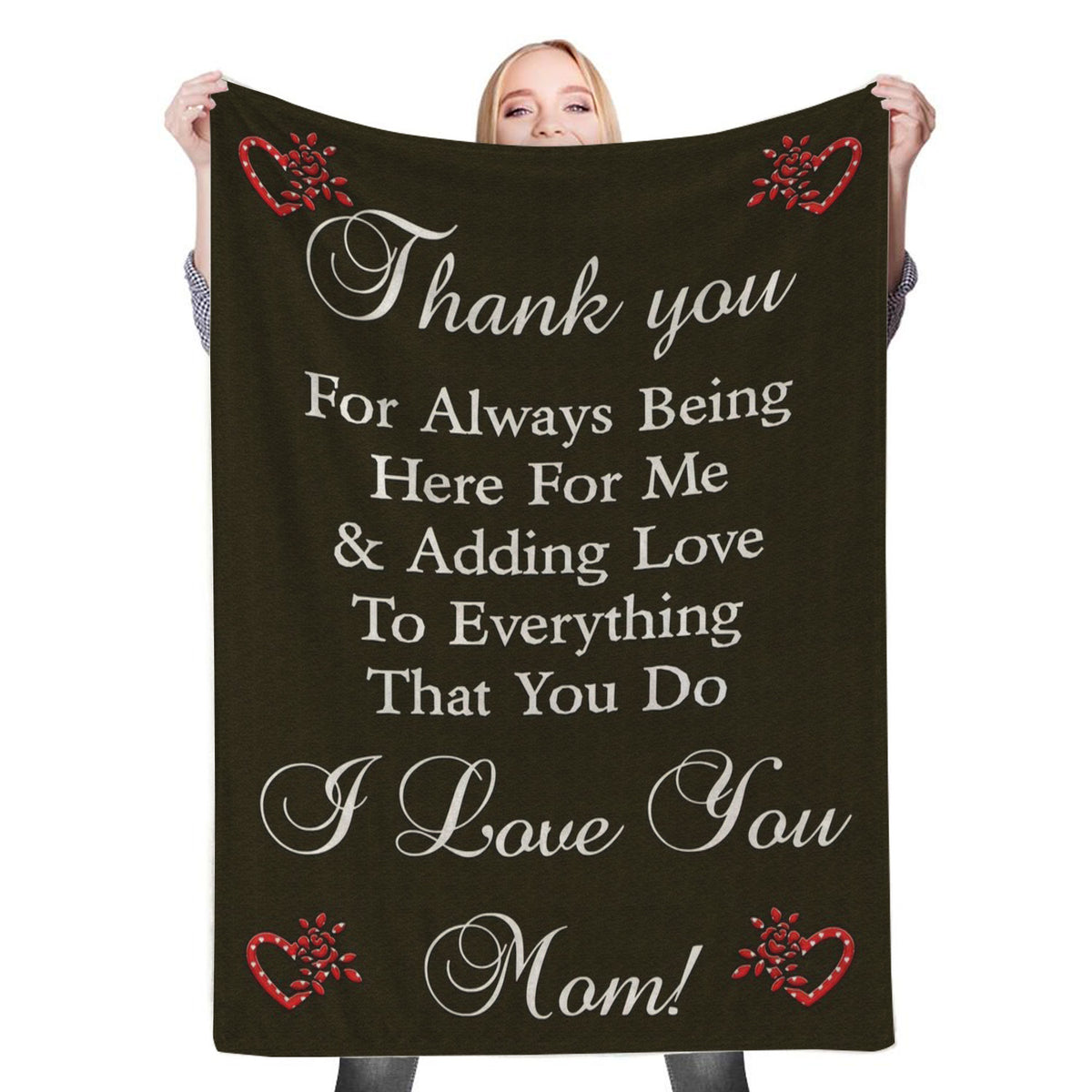 To Mom With Love Always Fleece Throw Blanket