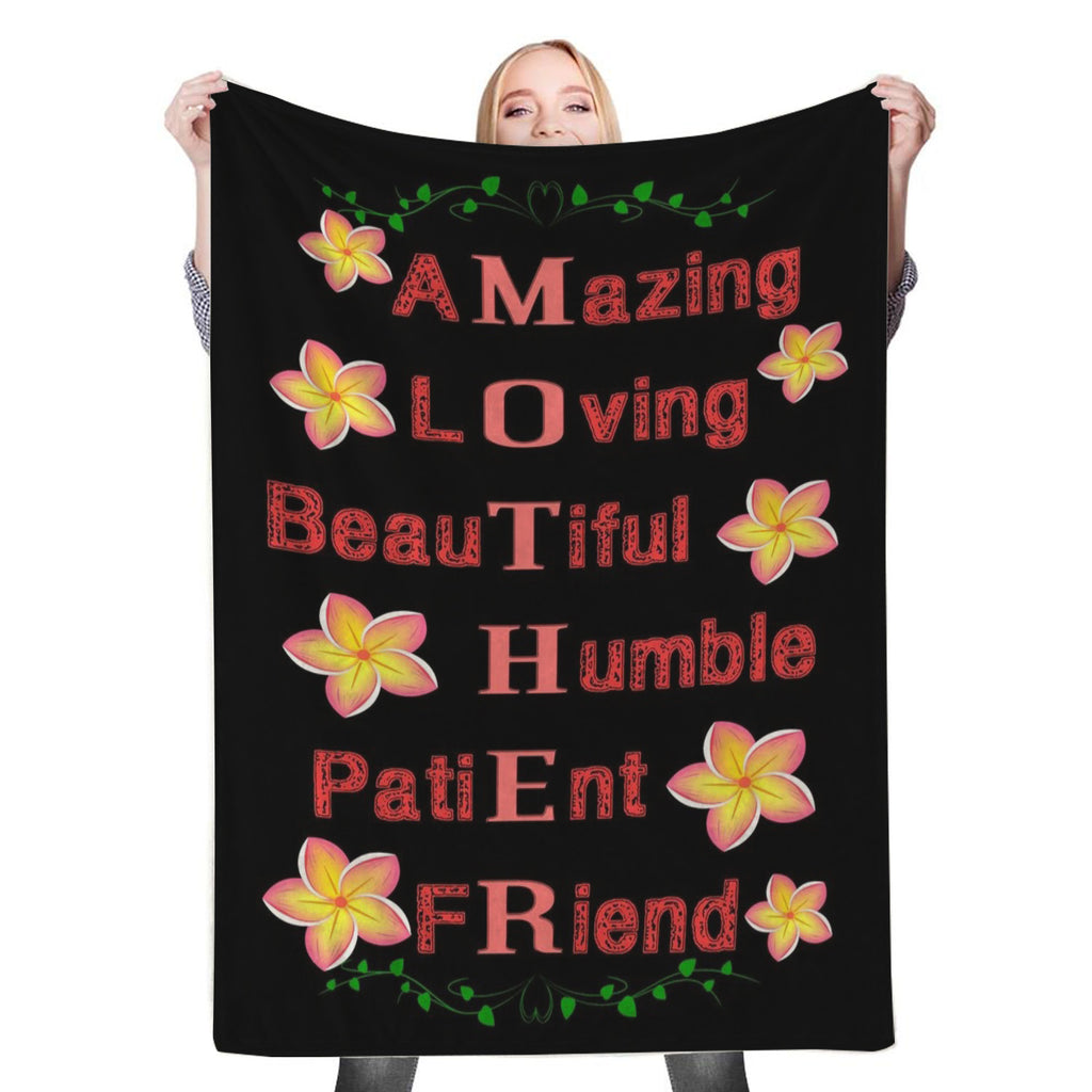 To Mom with love01 Fleece Throw Blanket
