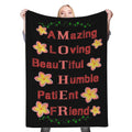 To Mom with love01 Fleece Throw Blanket