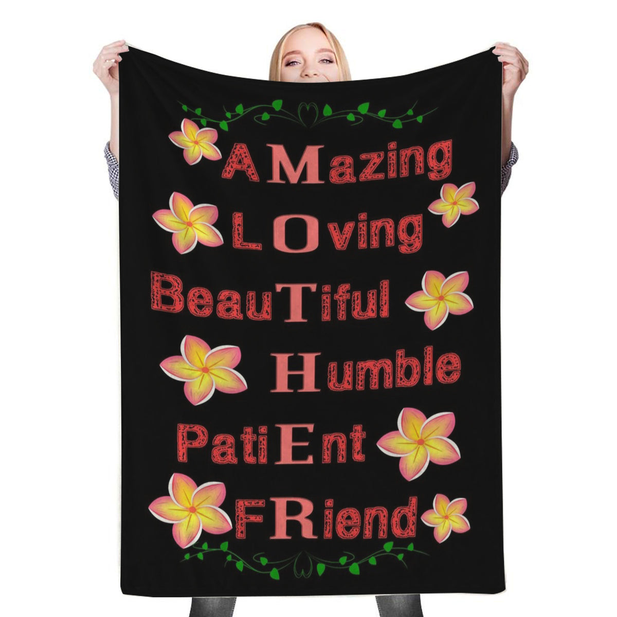 To Mom with love01 Fleece Throw Blanket