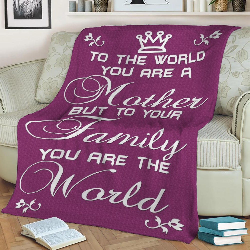 To Mom with love02 Fleece Throw Blanket