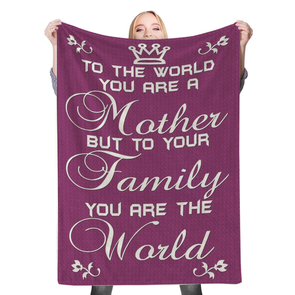 To Mom with love02 Fleece Throw Blanket