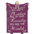 To Mom with love02 Fleece Throw Blanket