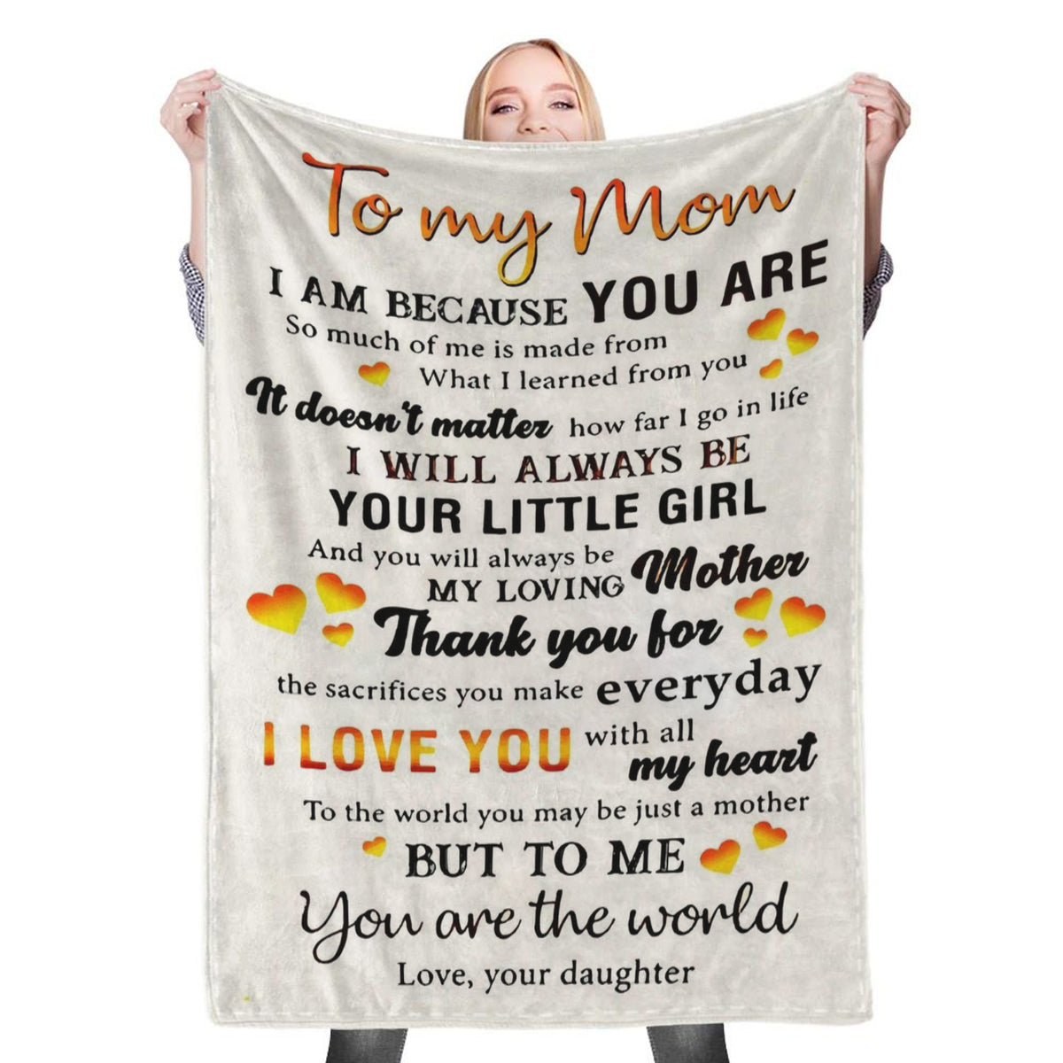 To My Mom Mother Day Fleece Throw Blanket