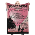 To My Mom My Loving Mother Fleece Throw Blanket