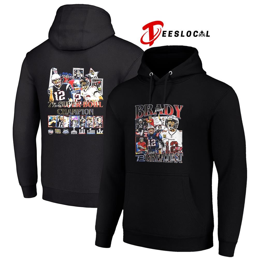 Tom Brady the greatest of all time 7x Super Bowl Champion signature shirt