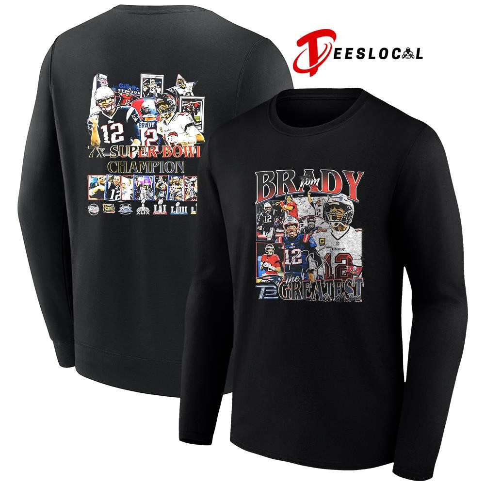 Tom Brady the greatest of all time 7x Super Bowl Champion signature shirt