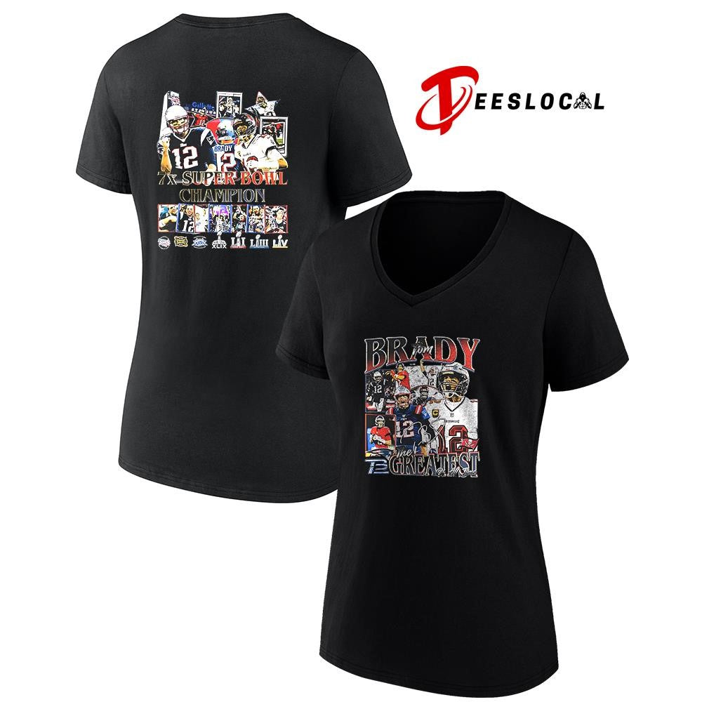 Tom Brady the greatest of all time 7x Super Bowl Champion signature shirt