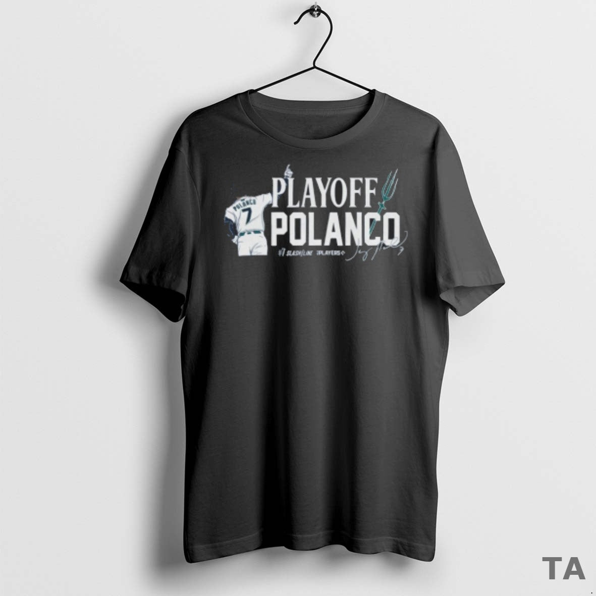 Top Playoff Polanco Jorge Polanco Seattle Mariners Mlb 2025 Slash Line Fanart T Shirt Sweater