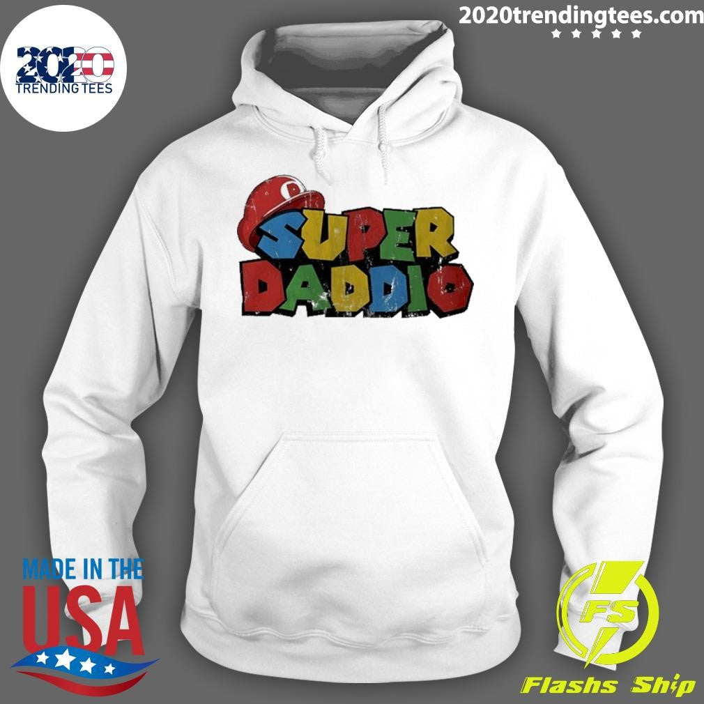 Super Daddio Super Mario parody logo shirt