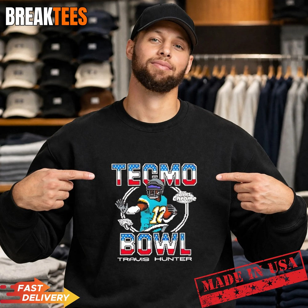 Topps Chrome x Tecmo Bowl Jacksonville Jaguars Travis Hunter T-Shirt
