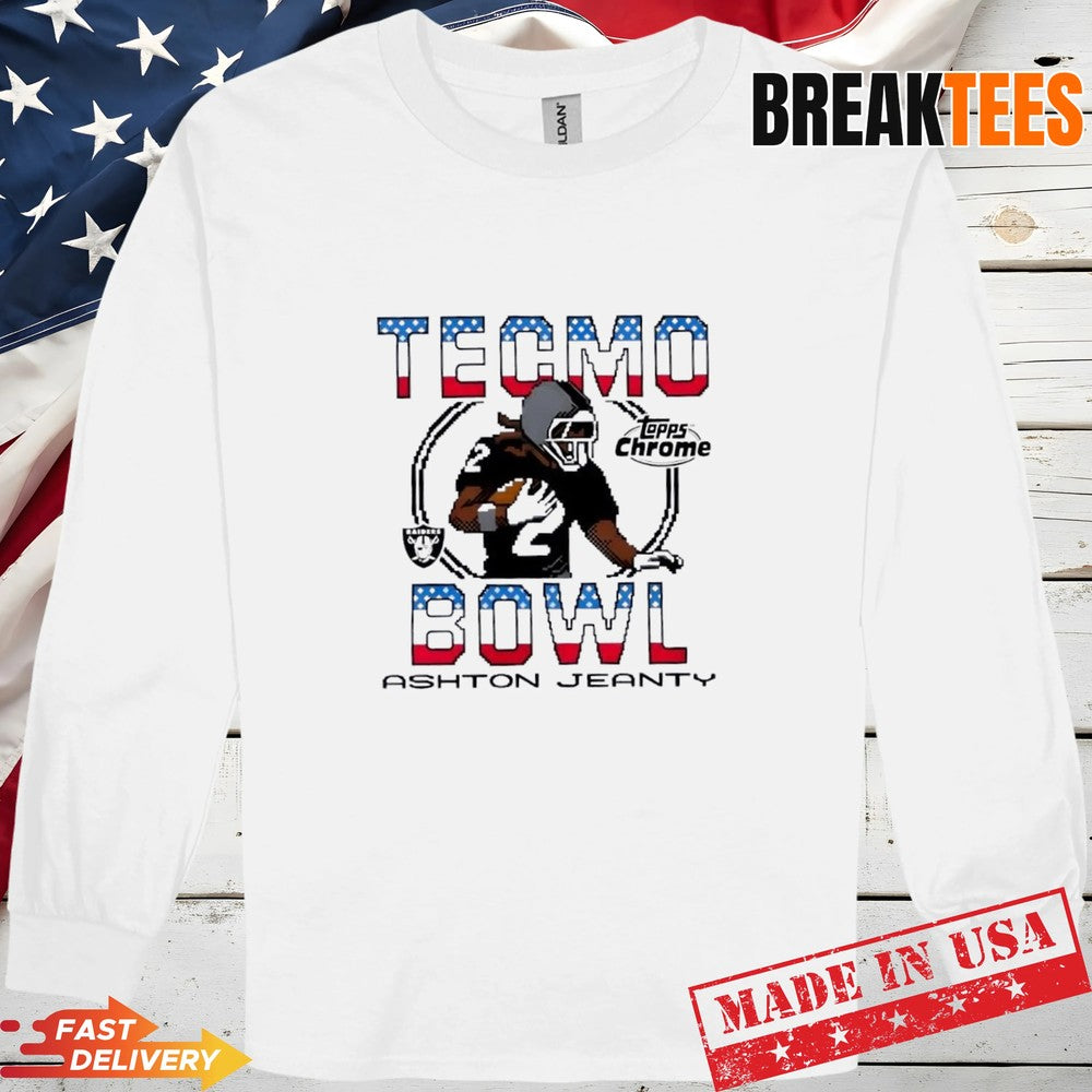 Topps Chrome x Tecmo Bowl Las Vegas Raiders Ashton Jeanty T-Shirt