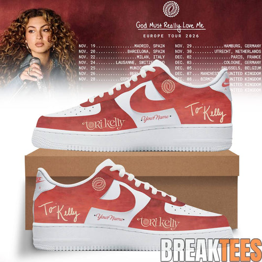 Tori Kelly God Must Really Love Me Tour 2026 Custom Air Force 1 Shoes