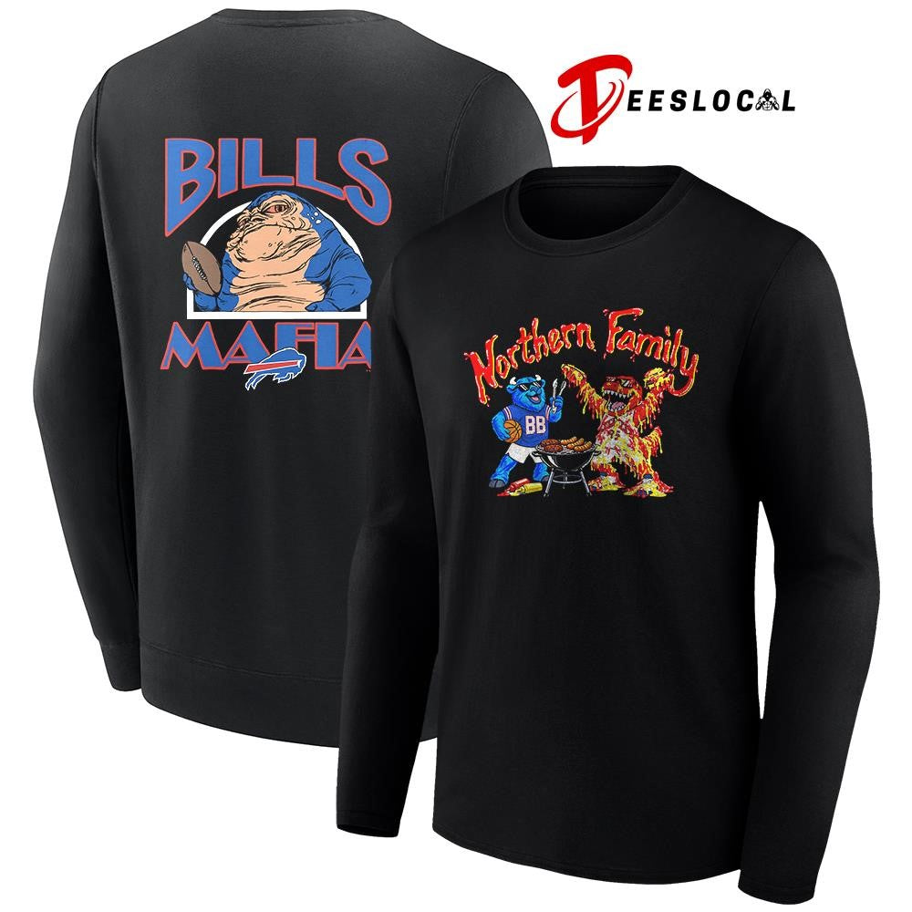 Toronto Raptors x Buffalo Bills Northern family hey ey ey mascot shirt
