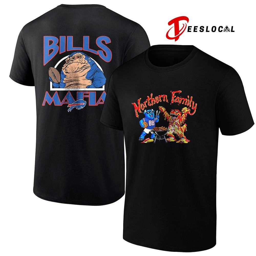 Toronto Raptors x Buffalo Bills Northern family hey ey ey mascot shirt