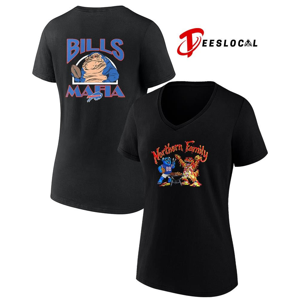 Toronto Raptors x Buffalo Bills Northern family hey ey ey mascot shirt