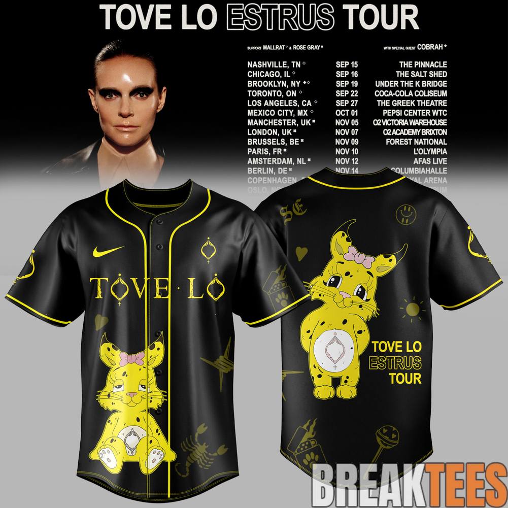 Tove Lo ESTRUS Tour 2026 Baseball Jersey