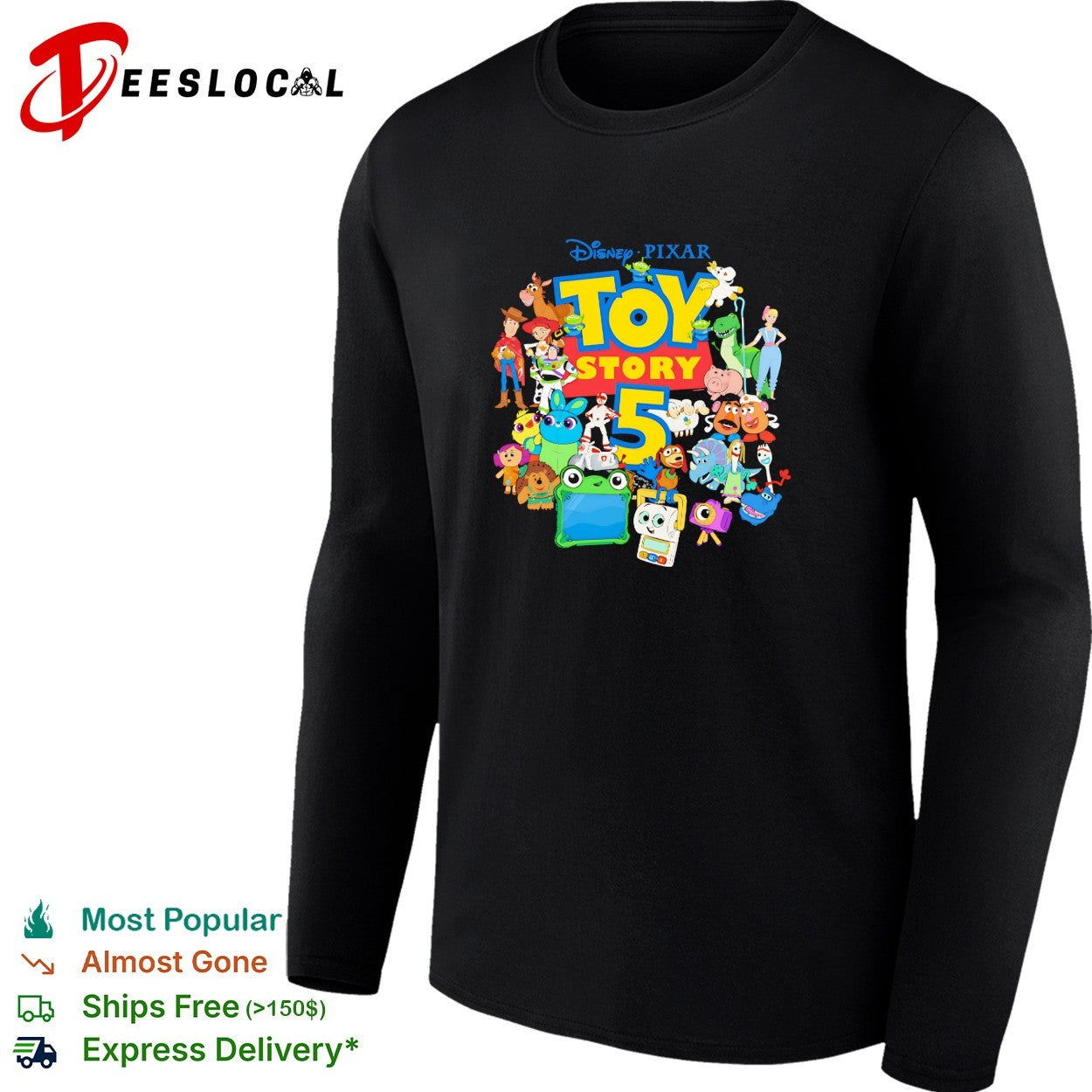 Toy Story 5 Disney Pixar character collage shirt
