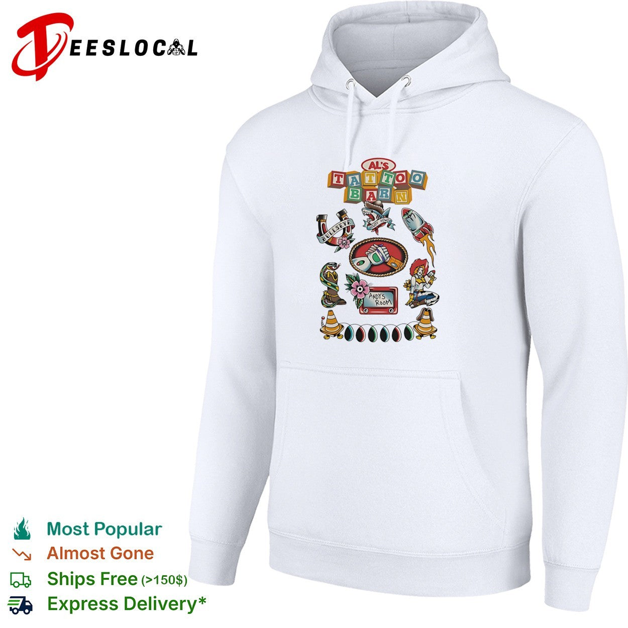 Toy Story Al’s Tattoo Barn Woody Buzz Andy’s Room tattoo art shirt
