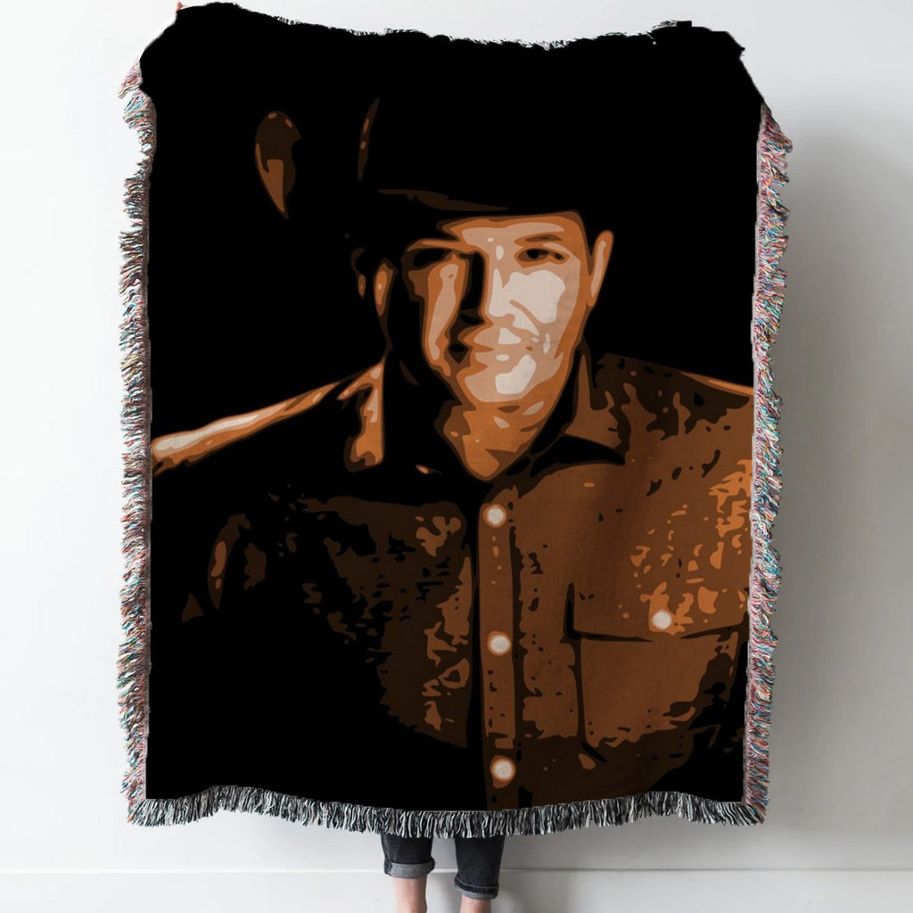 Tracy Byrd Woven Tapestry Throw Blanket with Fringe