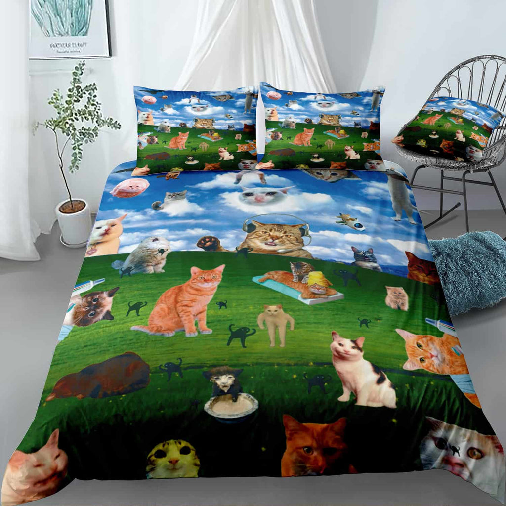 Lovely Cat Collection Bedding Set (Duvet Cover & Pillow Shams)