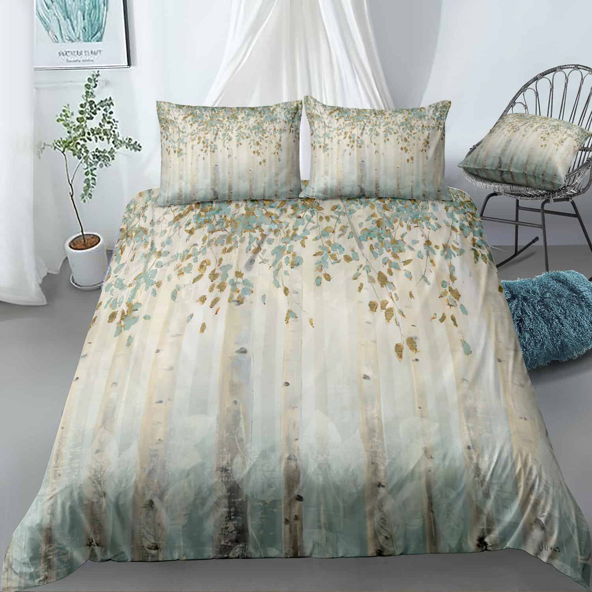Dream Forest Bedding Set (Duvet Cover & Pillow Shams)
