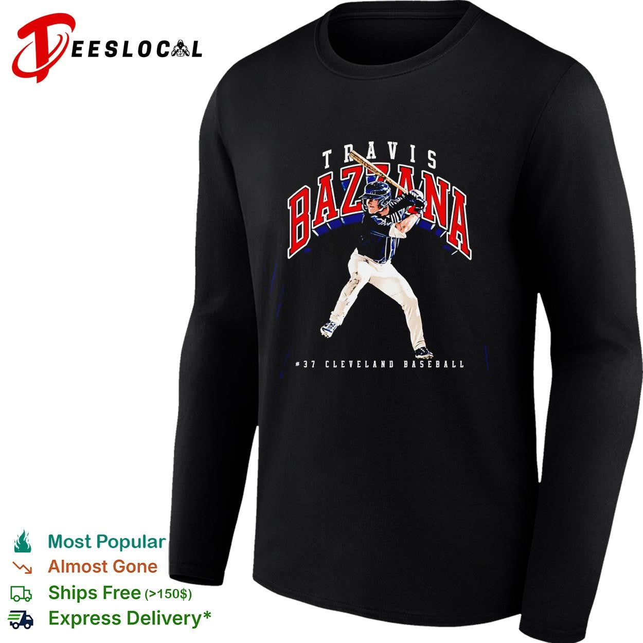 Travis Bazzana 37 Cleveland Guardians MLB batting graphic shirt