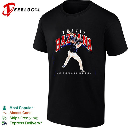 Travis Bazzana 37 Cleveland Guardians MLB batting graphic shirt
