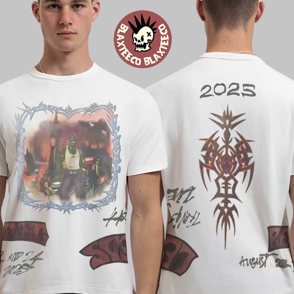 Travis Scott Reading And Leeds Festival 2025 Merch Tee On August 22 And 24 2025 White T-Shirt