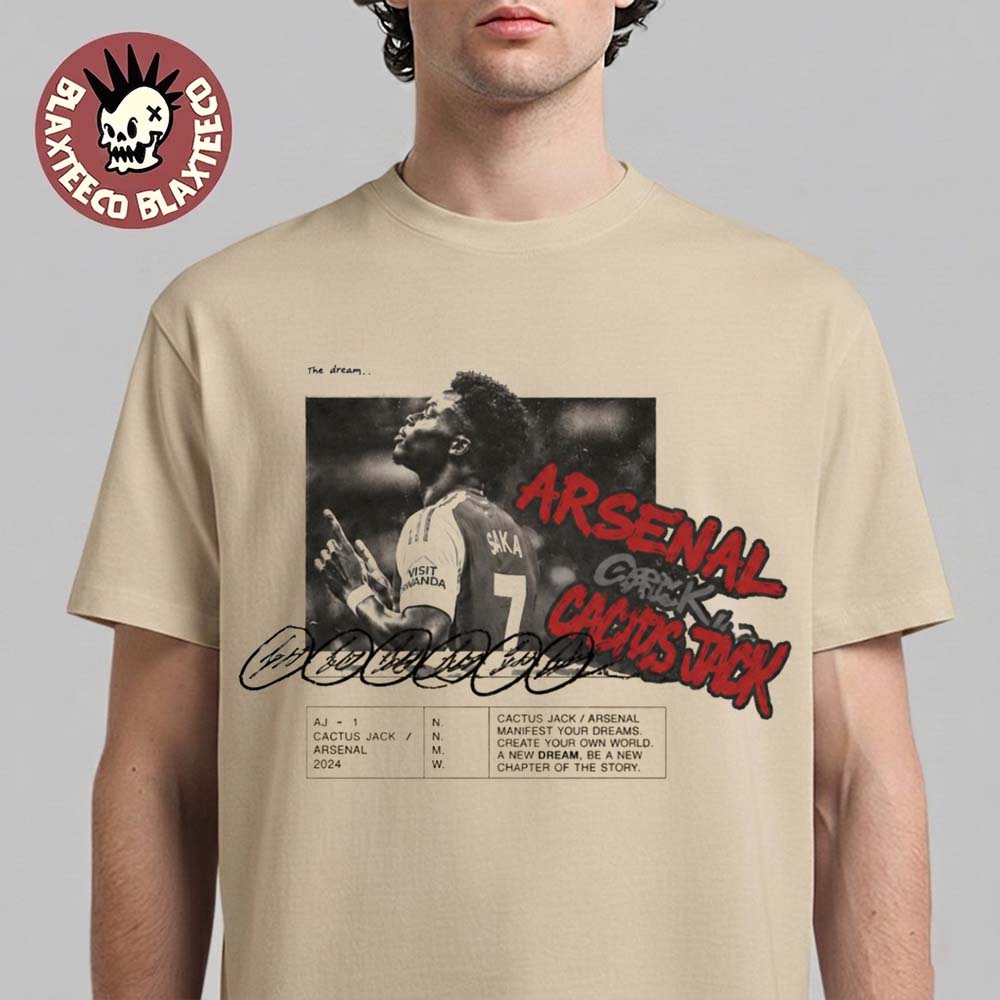 Travis Scott X Arsenal Cactus Jack Bukayo Saka Graphic T-Shirt