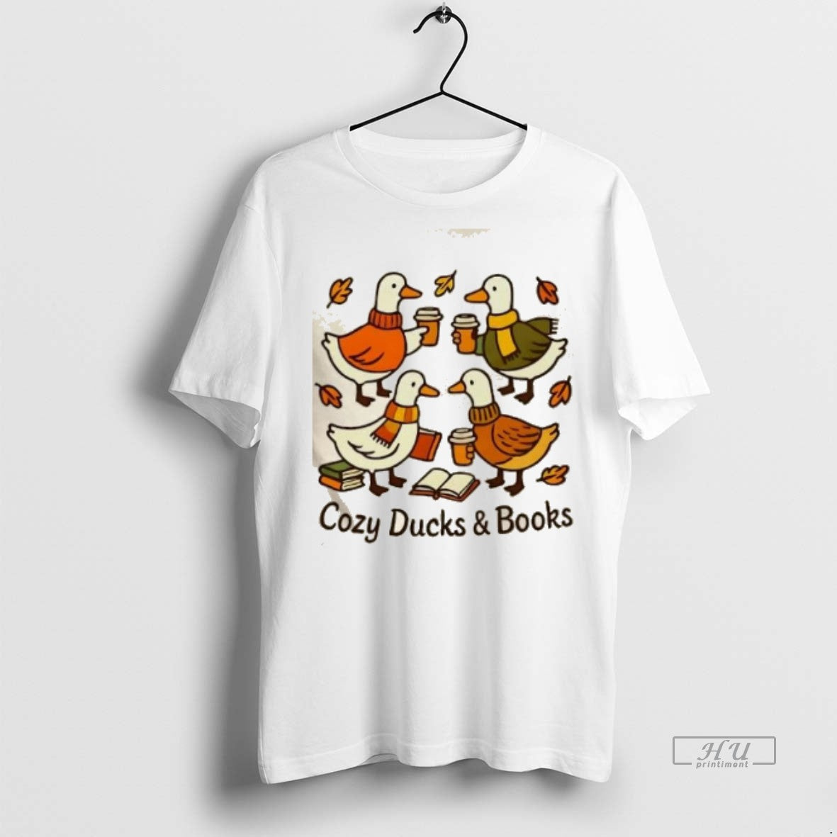 Trending Cozy Ducks And Books Graphic Tee Shirt Sweater