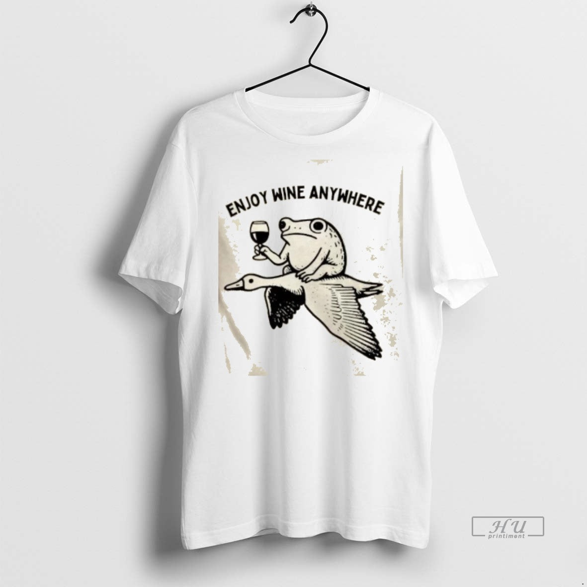 Trending Flying Frog Enjoy Wine Anywhere Graphic Tee Shirt Sweater