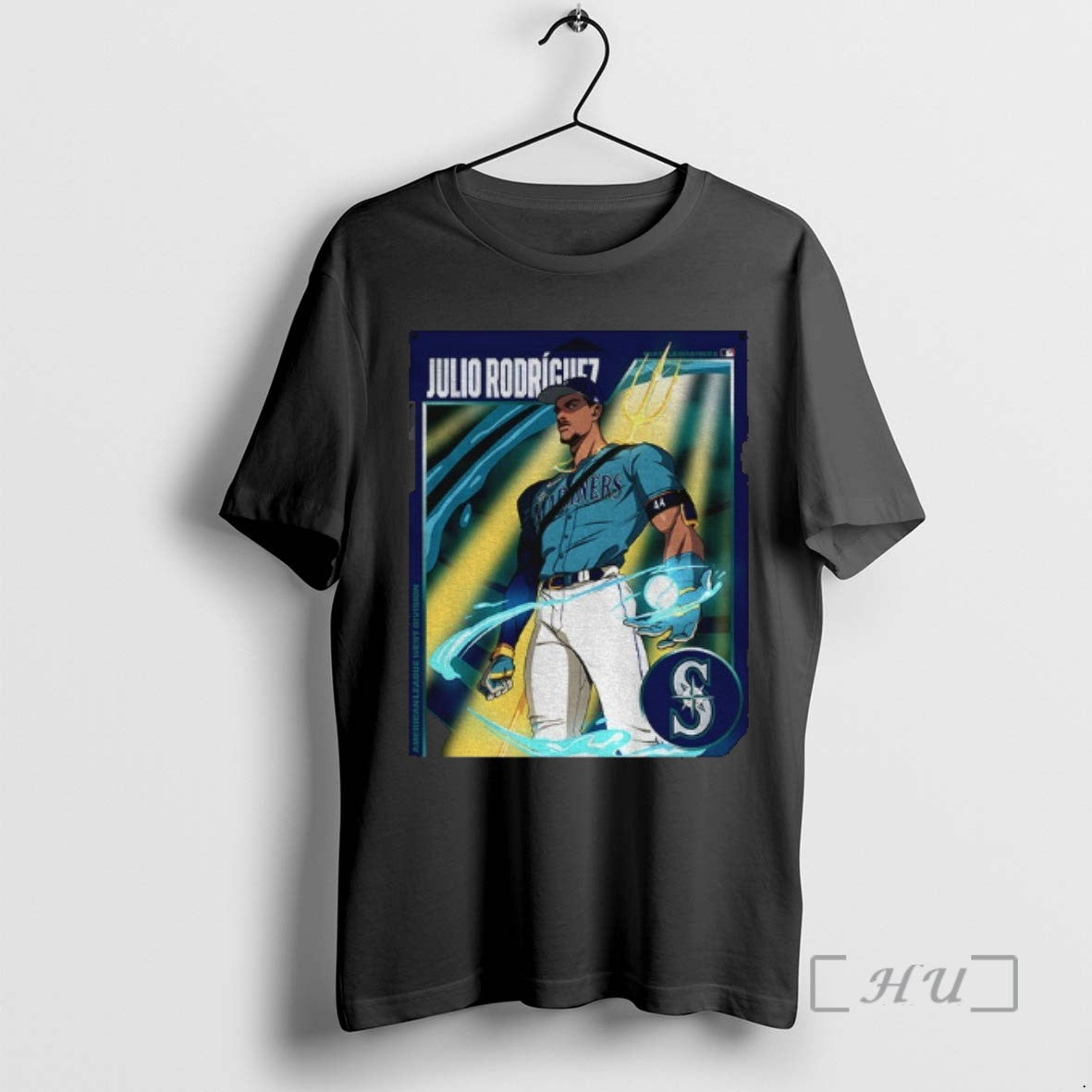 Trending Julio Rodriguez Anime Trident Seattle Mariners Mlb Baseball Card Tee Shirt Sweater